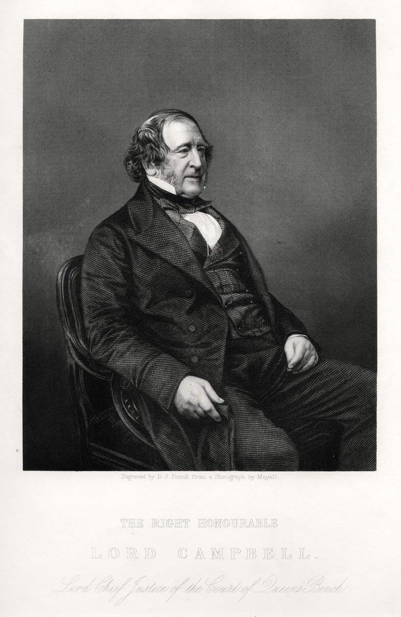 John Campbell, 1er Barón Campbell, político y abogado liberal británico, c1880 de Daniel John Pound