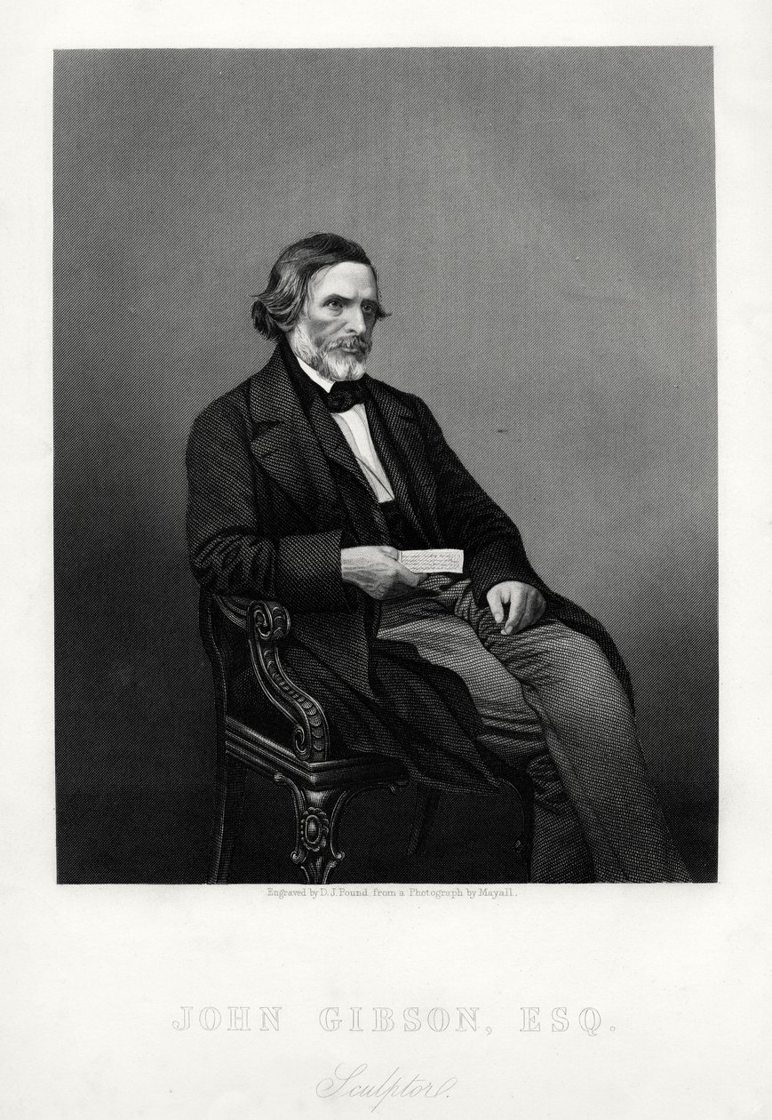 John Gibson, 1790-1866, escultor británico, c1880 de Daniel John Pound