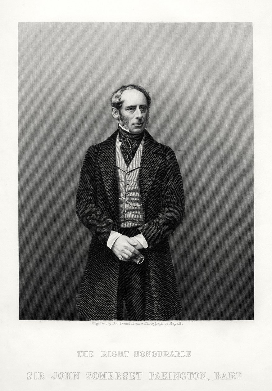John Somerset Pakington, 1er Barón Hampton, político inglés, c1880 de Daniel John Pound