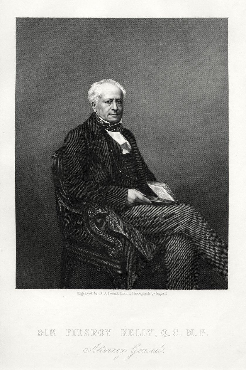 Sir Fitzroy Kelly, juez inglés, c1880 de Daniel John Pound
