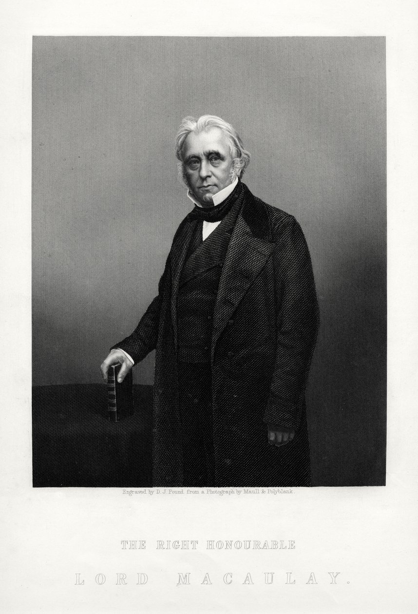 Thomas Babington Macaulay, poeta, historiador y político whig británico de Daniel John Pound