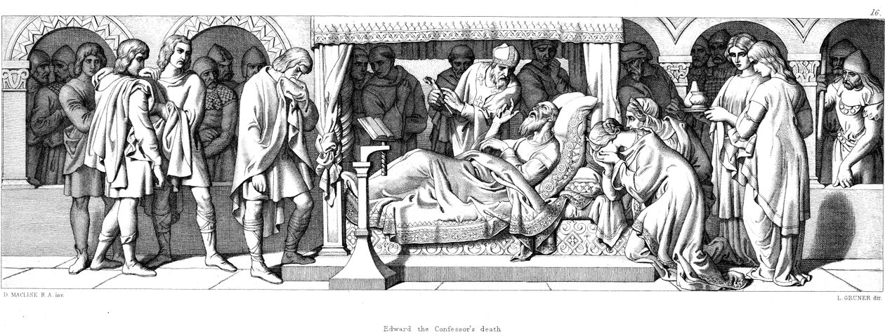 Muerte de Eduardo el Confesor, 1042 1866 de Daniel Maclise