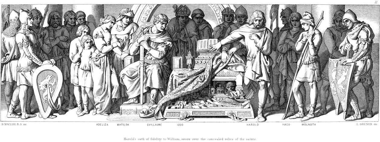 El rey Harold jura lealtad a Guillermo de Normandía de Daniel Maclise