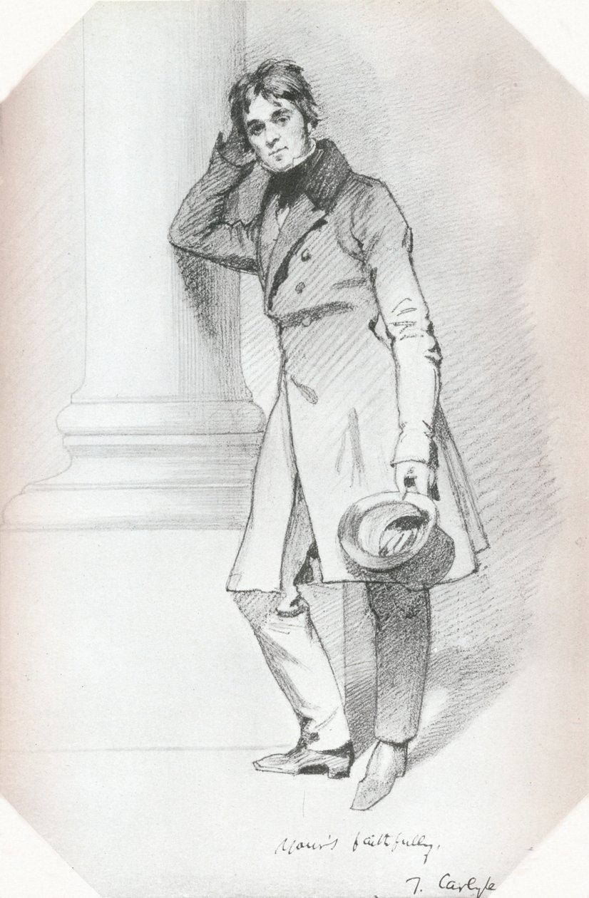 Retrato de Thomas Carlyle, historiador y filósofo, c1830 de Daniel Maclise