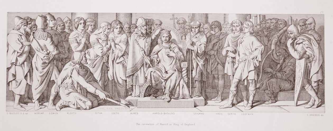 La coronación de Harold como Rey de Inglaterra, de 