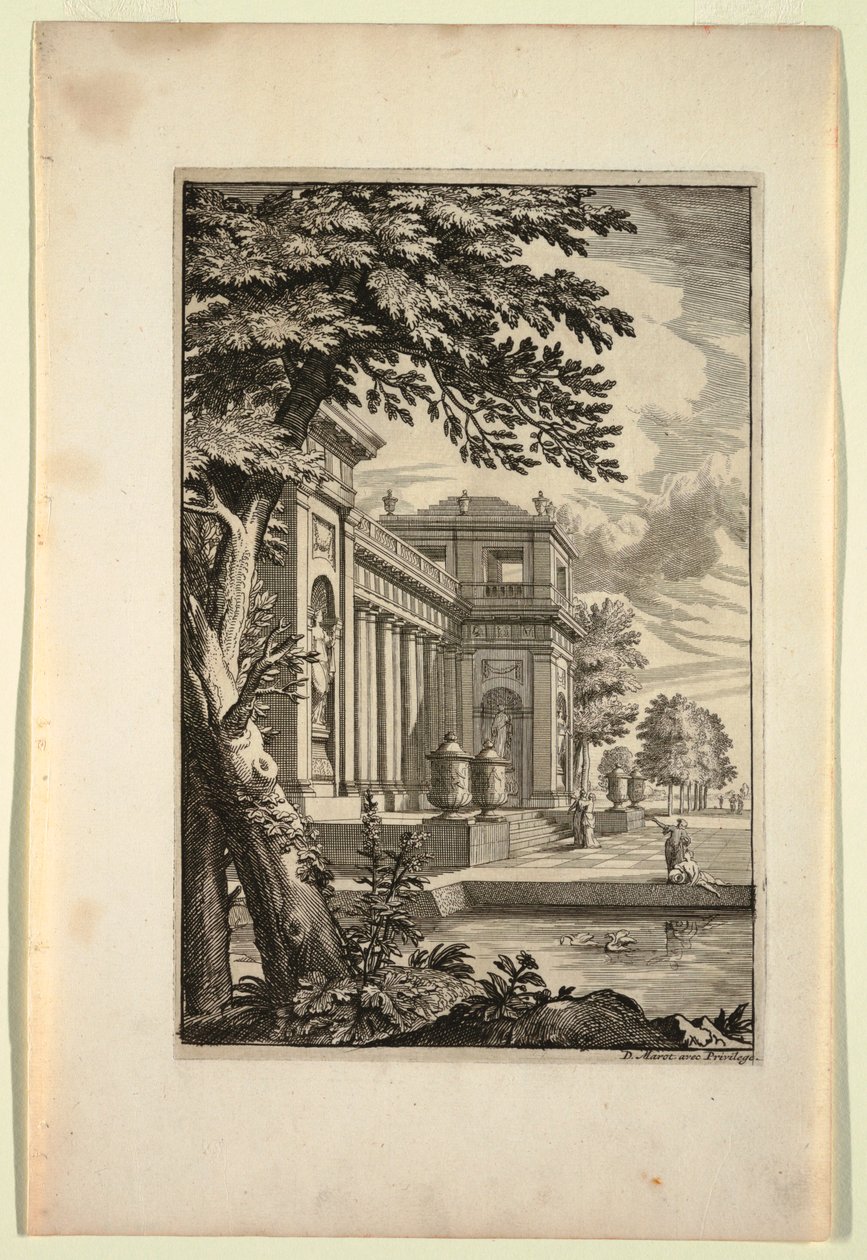 Placa en Nouveaux Livre de Paysages de Daniel Marot
