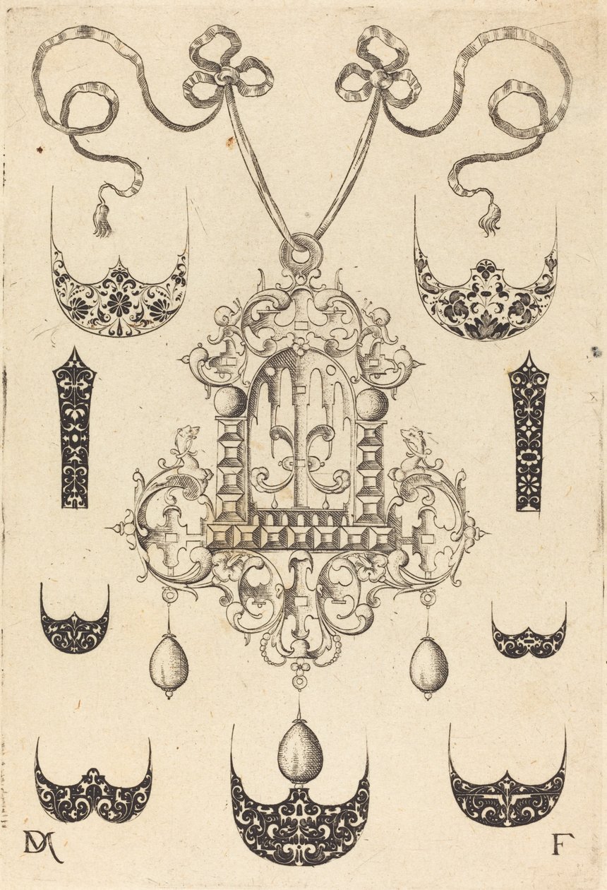 Colgante Rodeado por Siete Escudos y Dos Bandas Ornamentales de Daniel Mignot