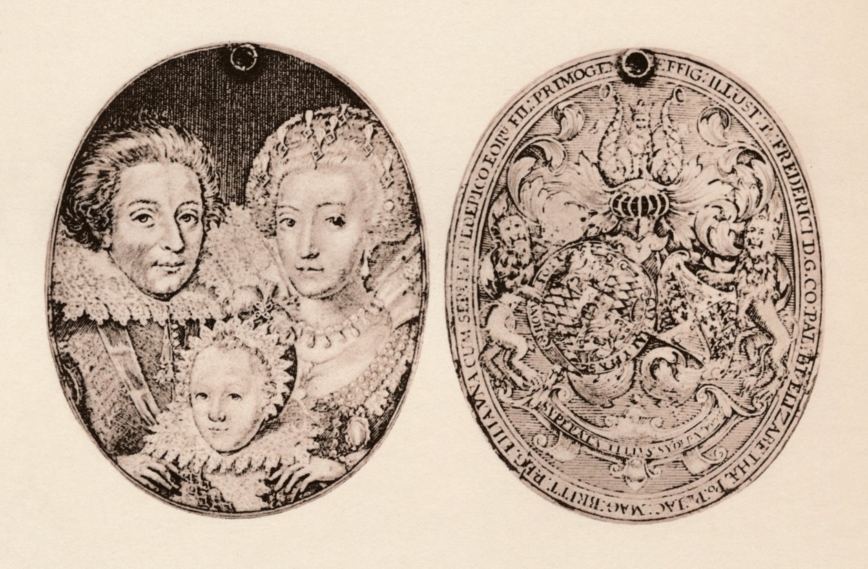 Federico de Bohemia, Isabel Estuardo y su hijo, Federico Enrique, 1621, 1904 de Daniel Mytens