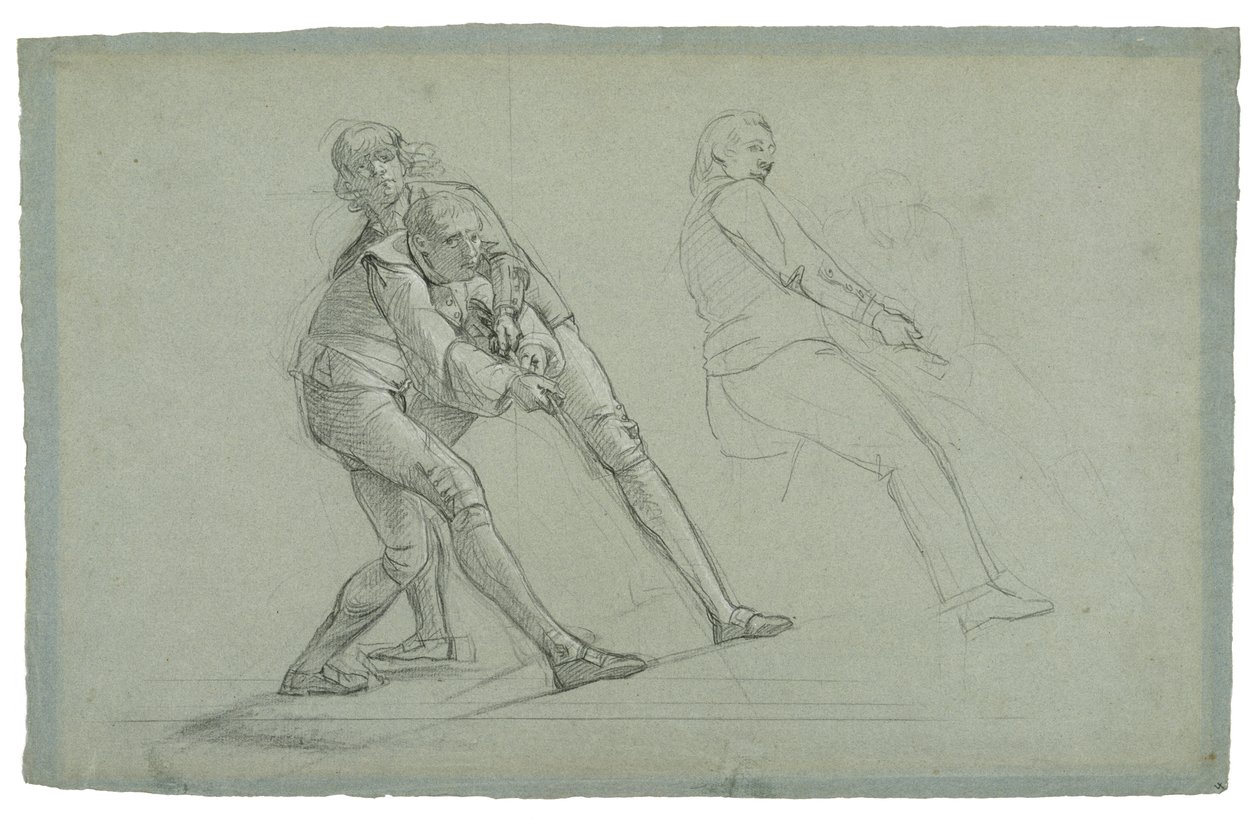 Estudio para El sitio de Gibraltar (Estudio de figuras tirando de una cuerda), 1785-1786 de Daniel Mytens