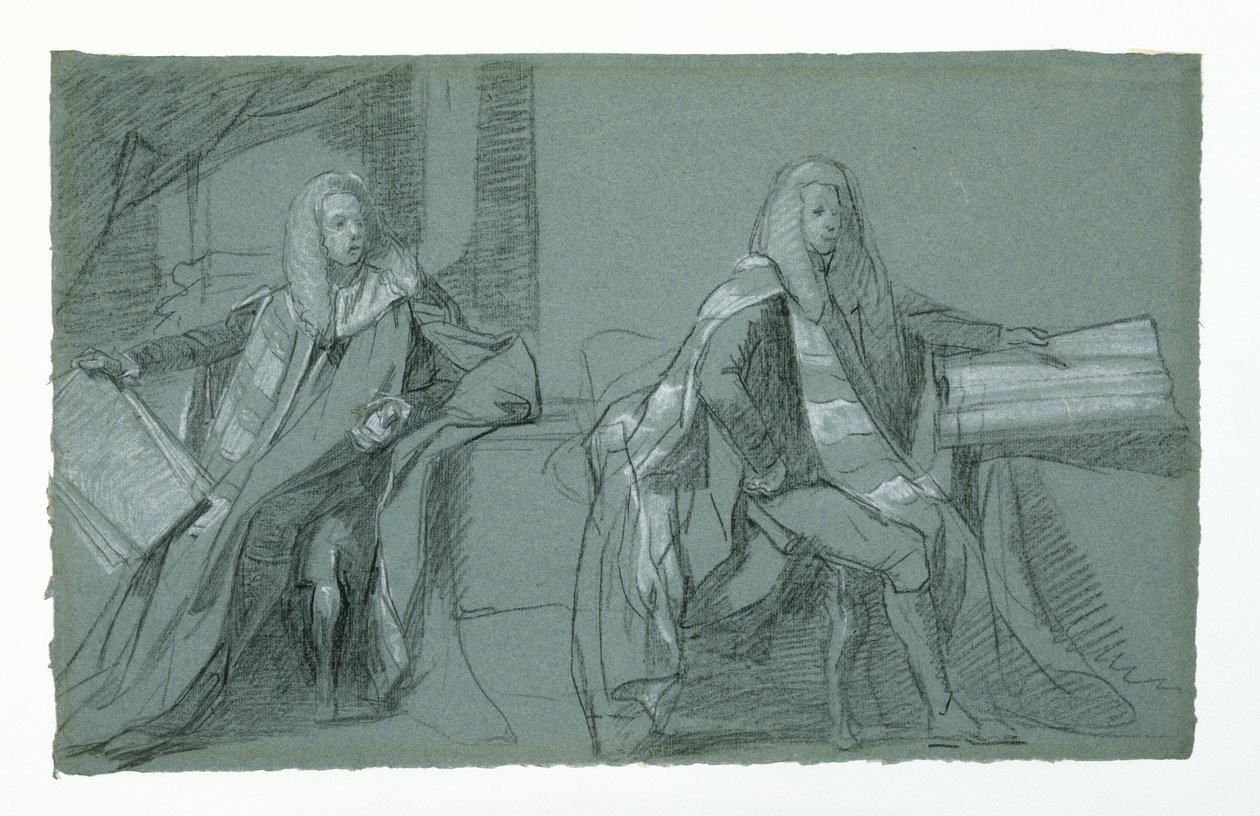 Estudio para William Murray, primer conde de Mansfield, 1782-1783 de Daniel Mytens