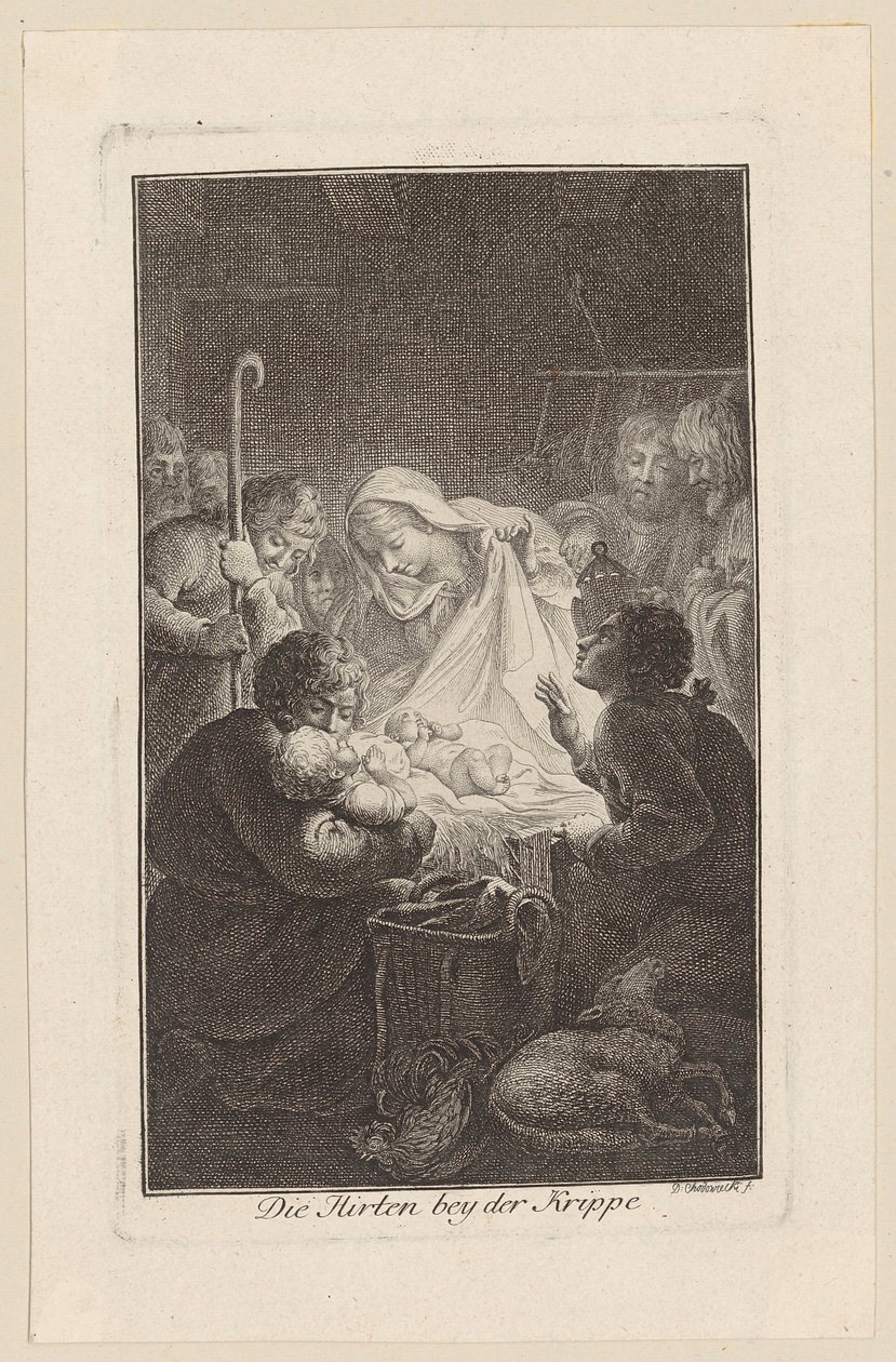 Adoración de los pastores de Daniel Nikolaus Chodowiecki