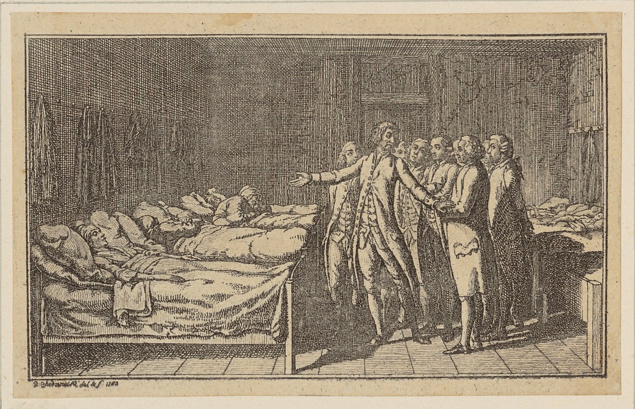 Visita a San Hiob en **, hoja 1 de Daniel Nikolaus Chodowiecki