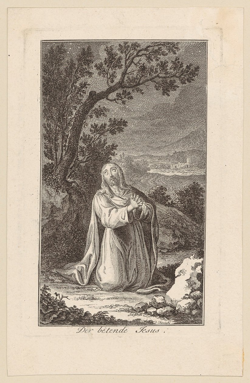 Jesús orando de Daniel Nikolaus Chodowiecki