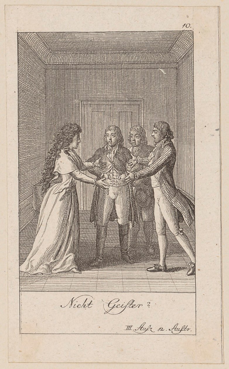 Lámina 10 de «Los indios en Inglaterra» de August von Kotzebue de Daniel Nikolaus Chodowiecki