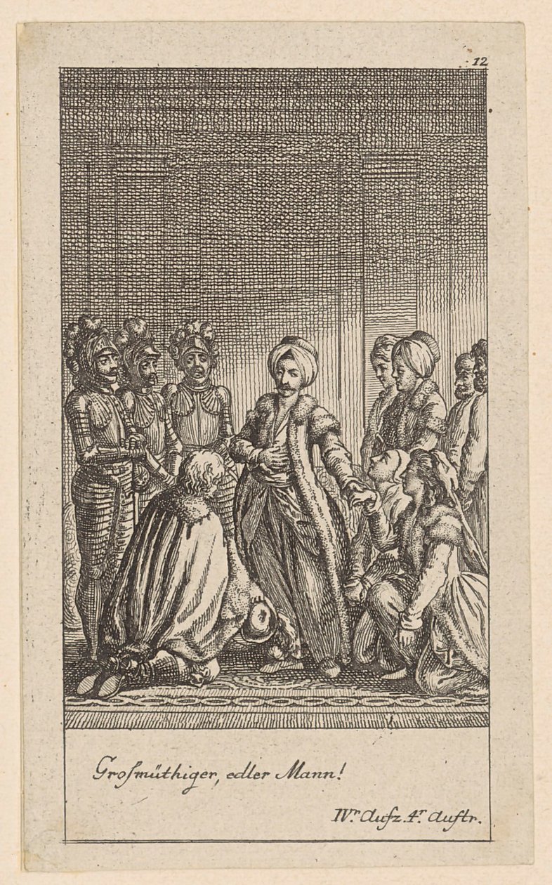 Hoja 12 del episodio «Adelheid von Veltheim» de Daniel Nikolaus Chodowiecki