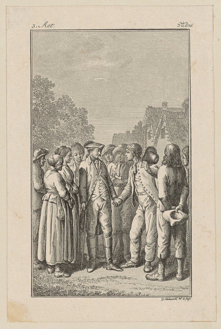 Hoja 3 de «Fischer», de Ewald de Daniel Nikolaus Chodowiecki