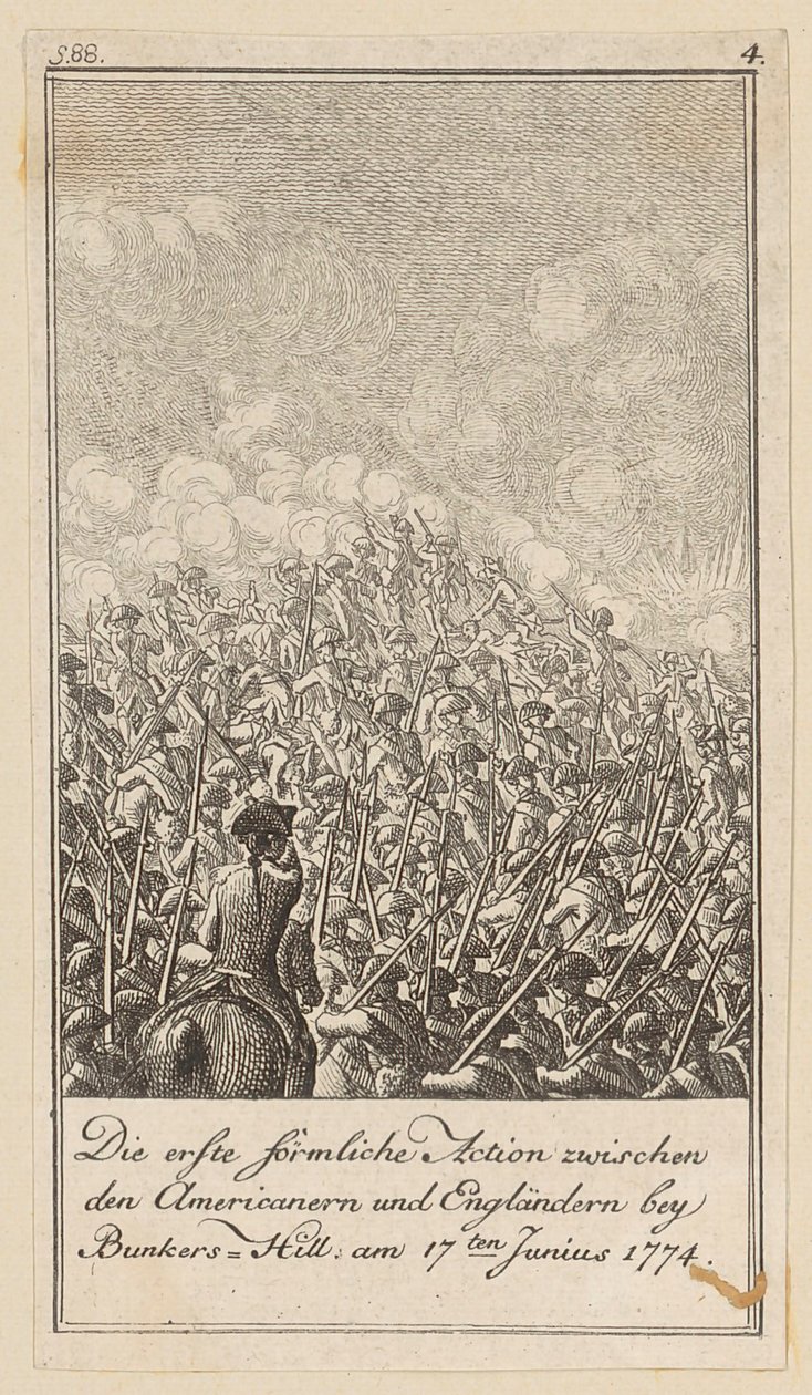Lámina 4 de la serie para el ensayo «La historia de la revolución de América del Norte», de M. C. Sprengel. de Daniel Nikolaus Chodowiecki