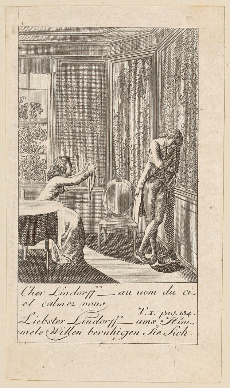 Lámina 4 para «Karoline von Lichtfield» de Daniel Nikolaus Chodowiecki