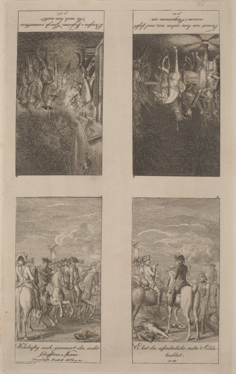 Características del Rey Federico II (Parte III) de Daniel Nikolaus Chodowiecki