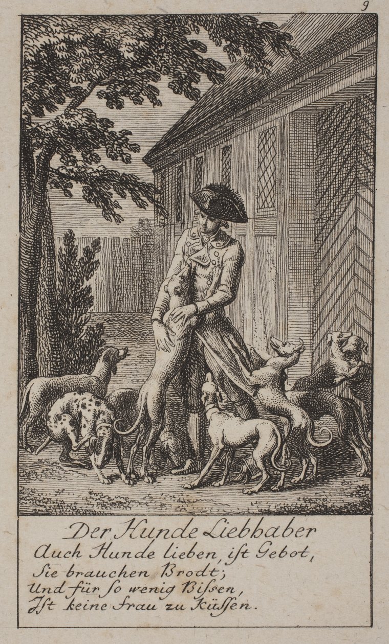 "El amante de los perros" de Daniel Nikolaus Chodowiecki
