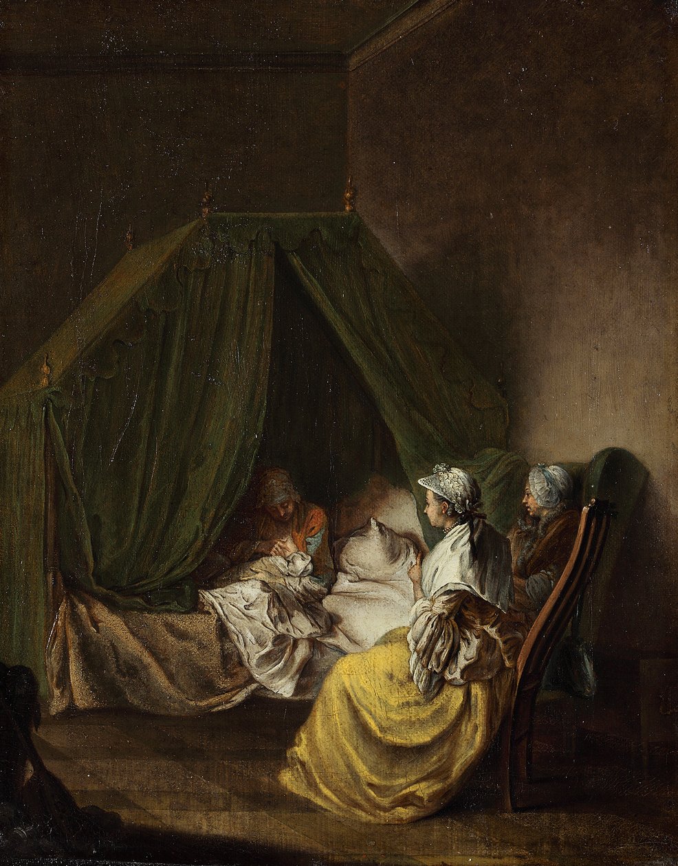 La habitación de parto de Daniel Nikolaus Chodowiecki
