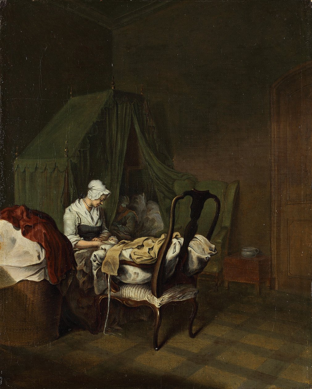 La habitación de la parturienta de Daniel Nikolaus Chodowiecki
