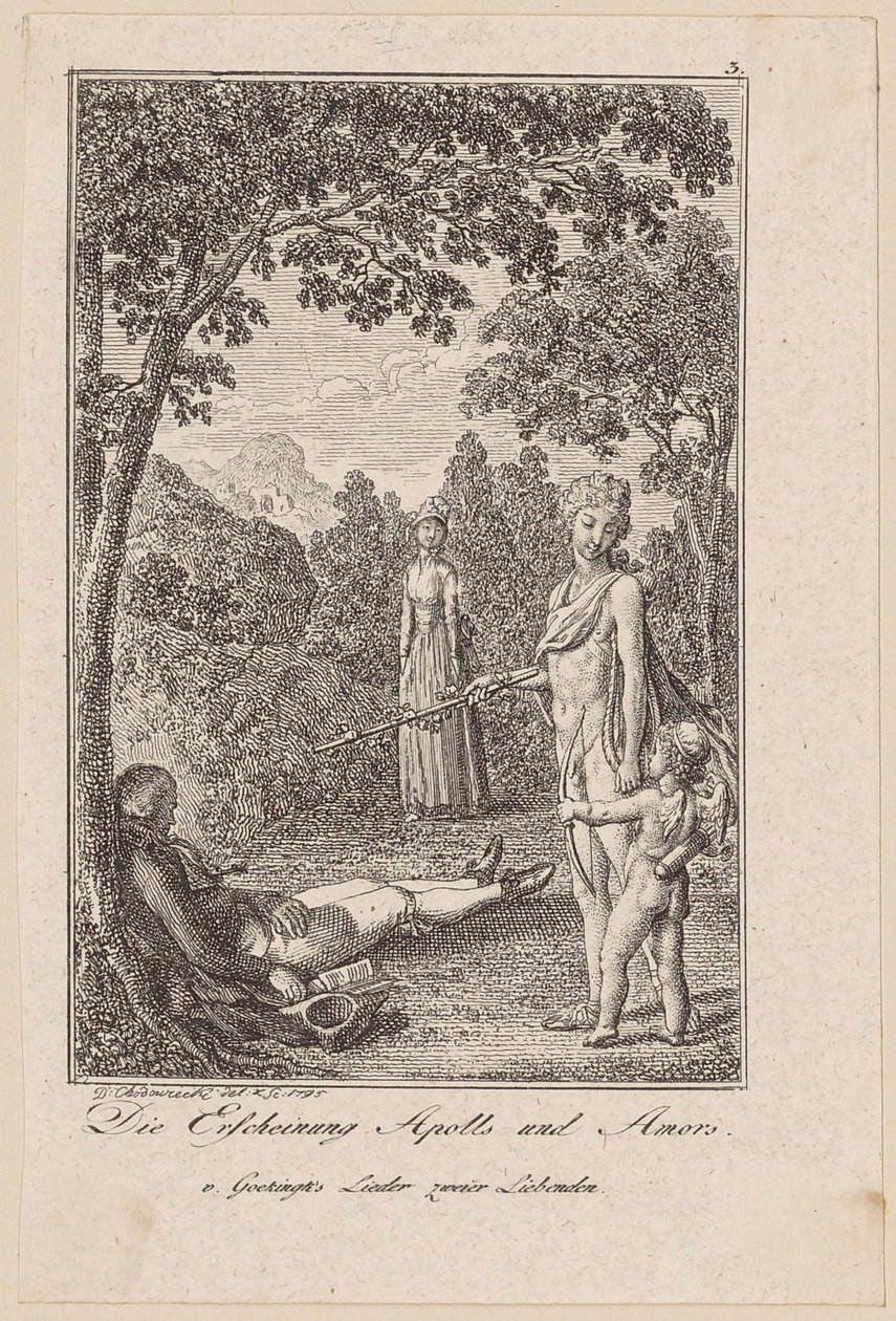 Aparición de Apolo y Cupido de Daniel Nikolaus Chodowiecki