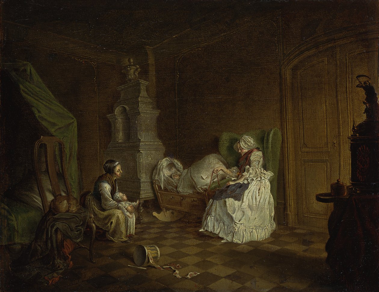 Escena familiar de Daniel Nikolaus Chodowiecki