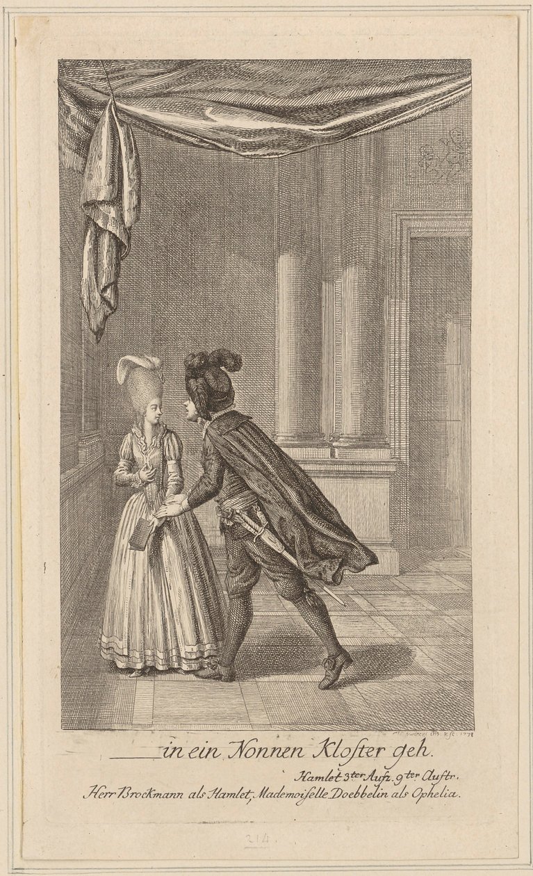Conversación con Ofelia de Daniel Nikolaus Chodowiecki