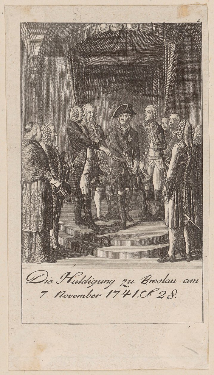Homenaje en Breslavia el 7 de noviembre de 1741 de Daniel Nikolaus Chodowiecki