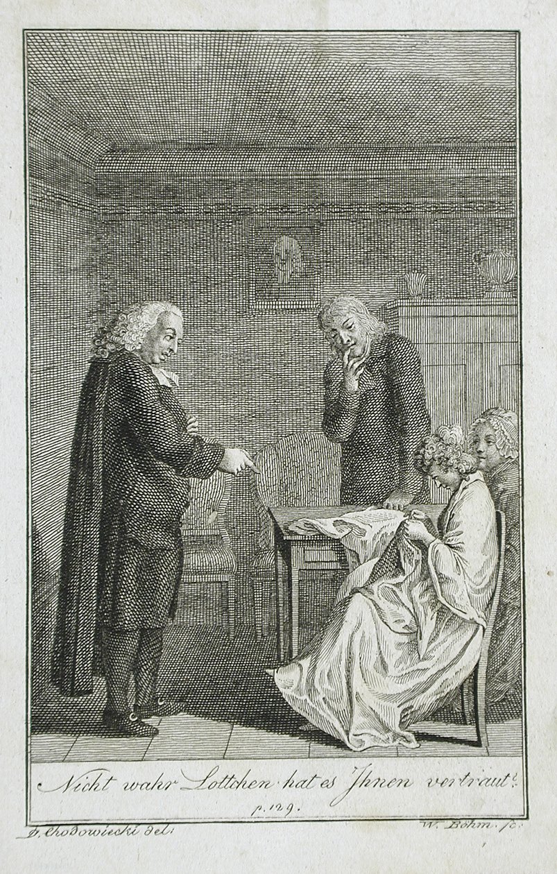 Ilustración para el libro de bolsillo de Becker de 1799 de Daniel Nikolaus Chodowiecki
