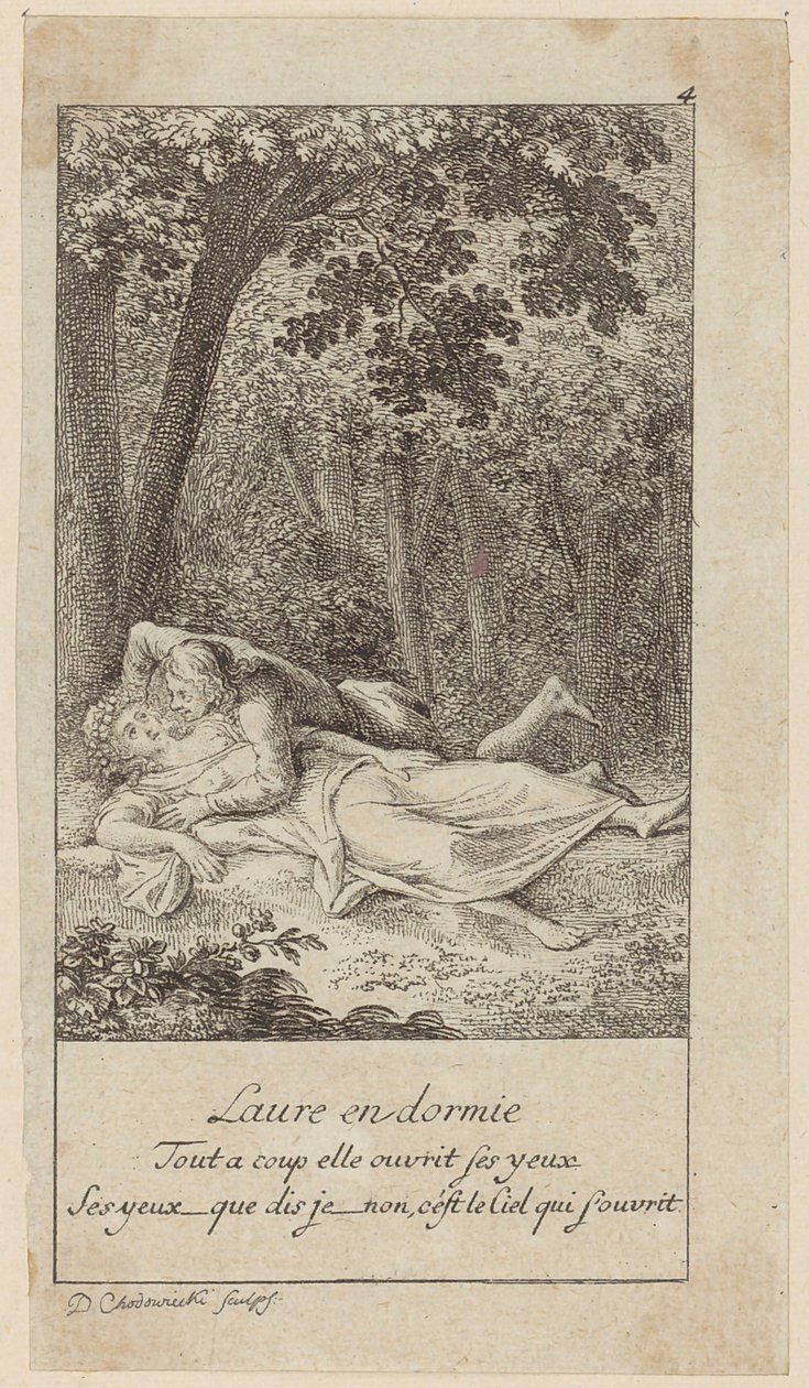 Laure dormida de Daniel Nikolaus Chodowiecki