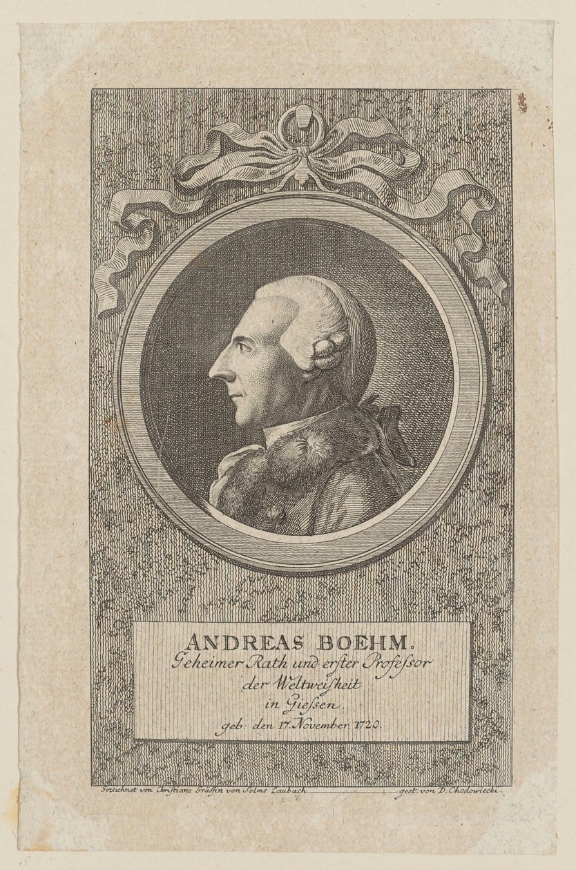 Retrato de Andreas Boehm de Daniel Nikolaus Chodowiecki