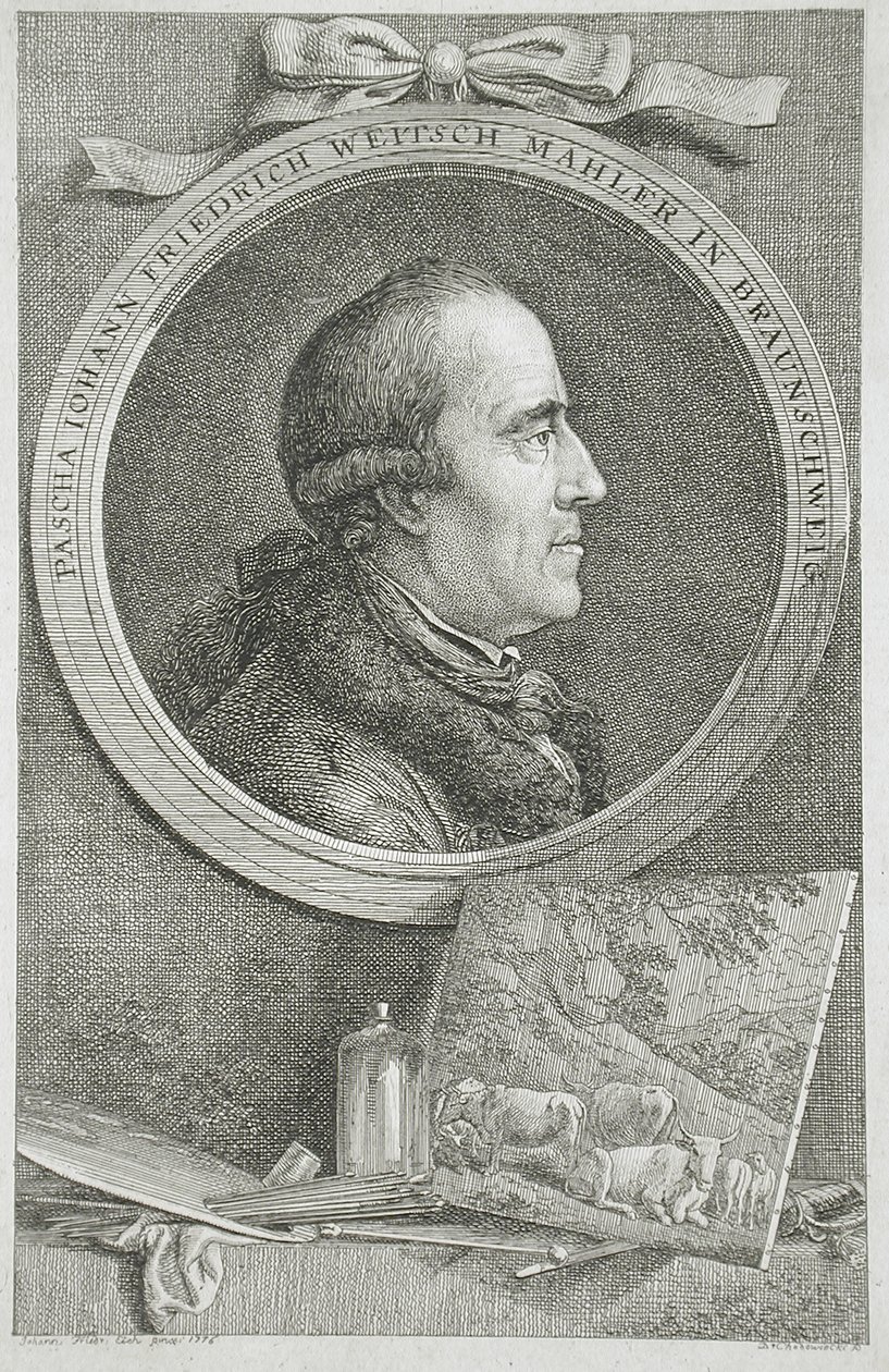 Retrato de Pascha Johann Friedrich Weitsch Mahler en Braunschweig de Daniel Nikolaus Chodowiecki