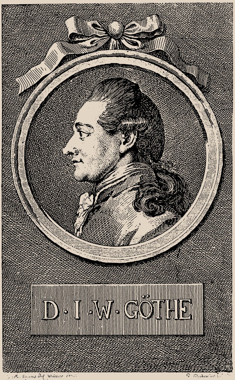 Retrato del autor Johann Wolfgang von Goethe 1749-1832, 1776 de Daniel Nikolaus Chodowiecki