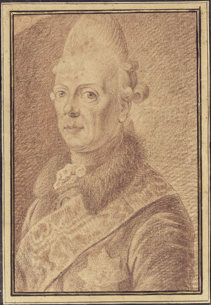 El príncipe Enrique de Prusia, retrato de busto de Daniel Nikolaus Chodowiecki