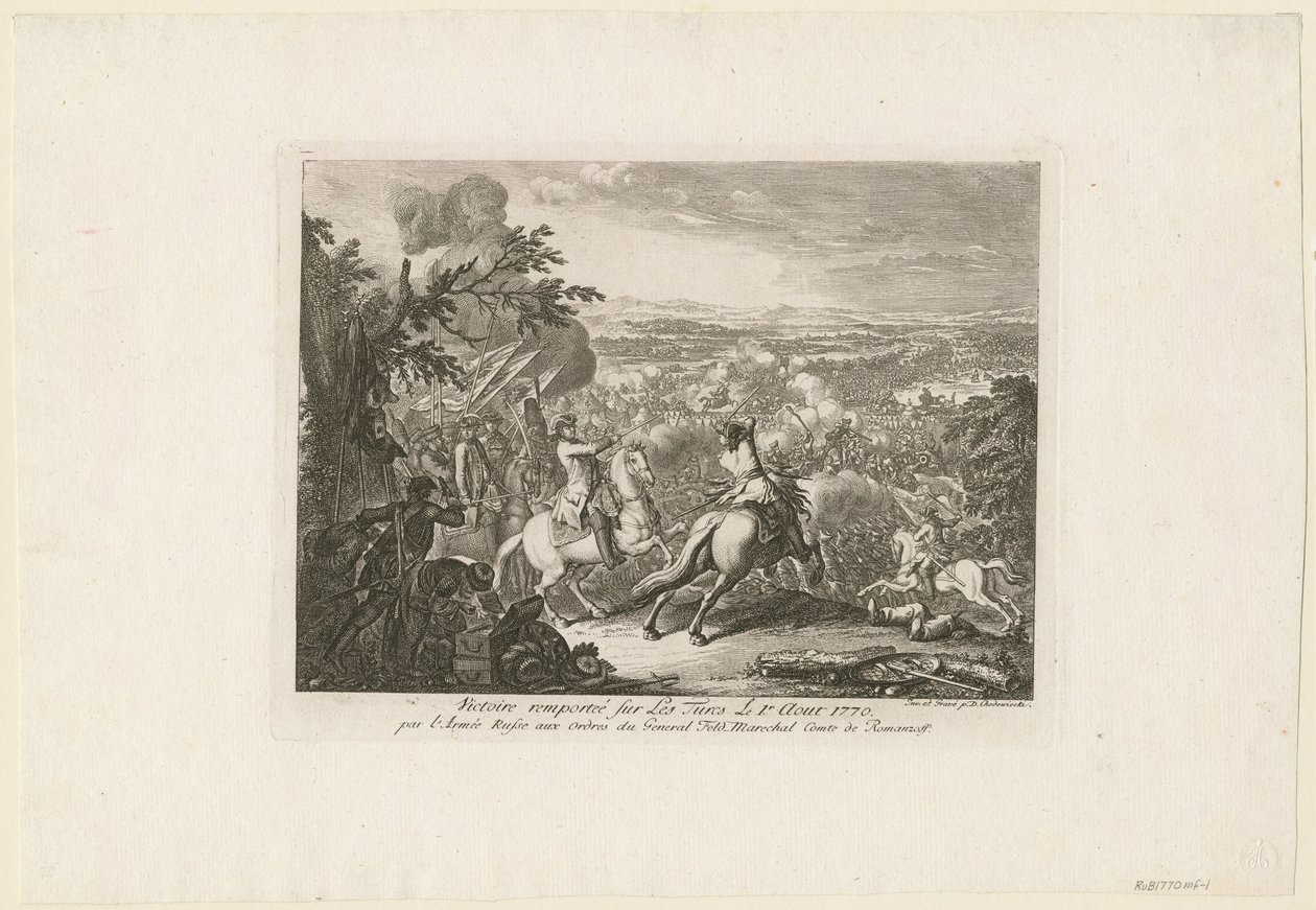 La batalla de Cahul, 1770 de Daniel Nikolaus Chodowiecki
