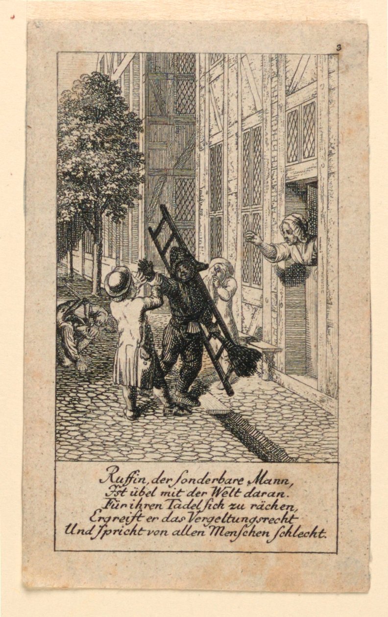La Retaliación, Ilustración para "Königl: Grosbrit [anische] Genealogischer Kalender auf das 1780 Jahr Lauenberg bey J.G. Berenberg" de Daniel Nikolaus Chodowiecki