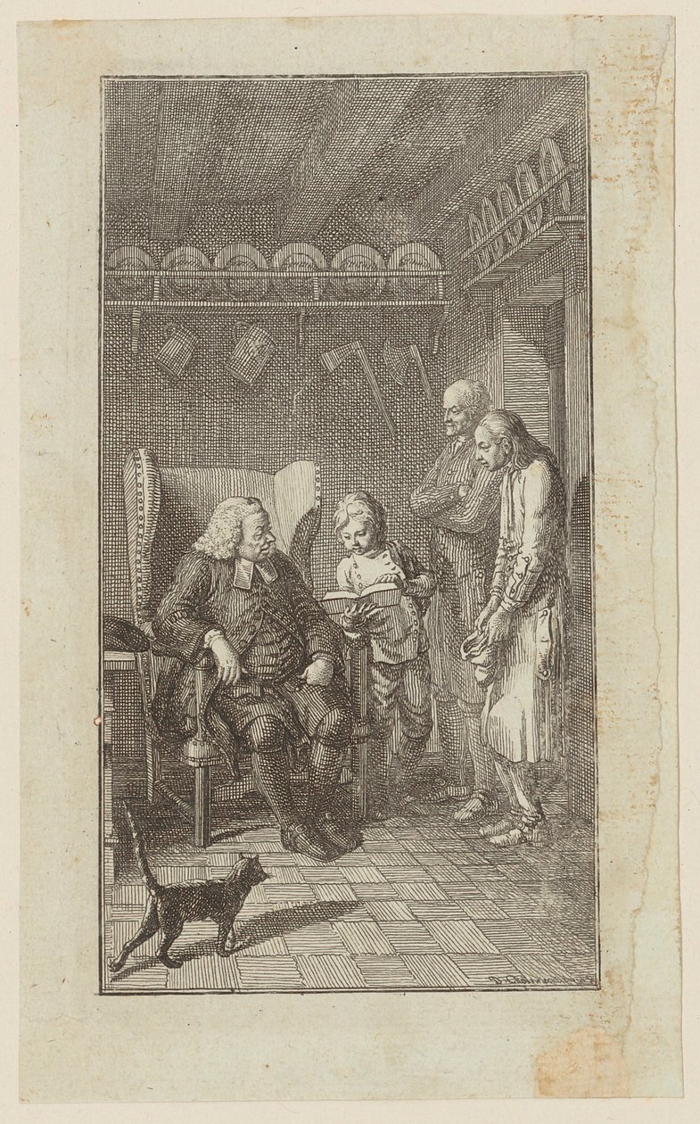 Grabado en cobre de la portada de «La juventud de Heinrich Stilling» de Daniel Nikolaus Chodowiecki