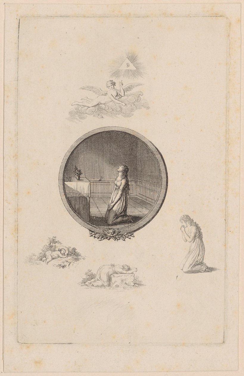 Viñeta de portada de las ilustraciones de Becker, primer volumen de Daniel Nikolaus Chodowiecki