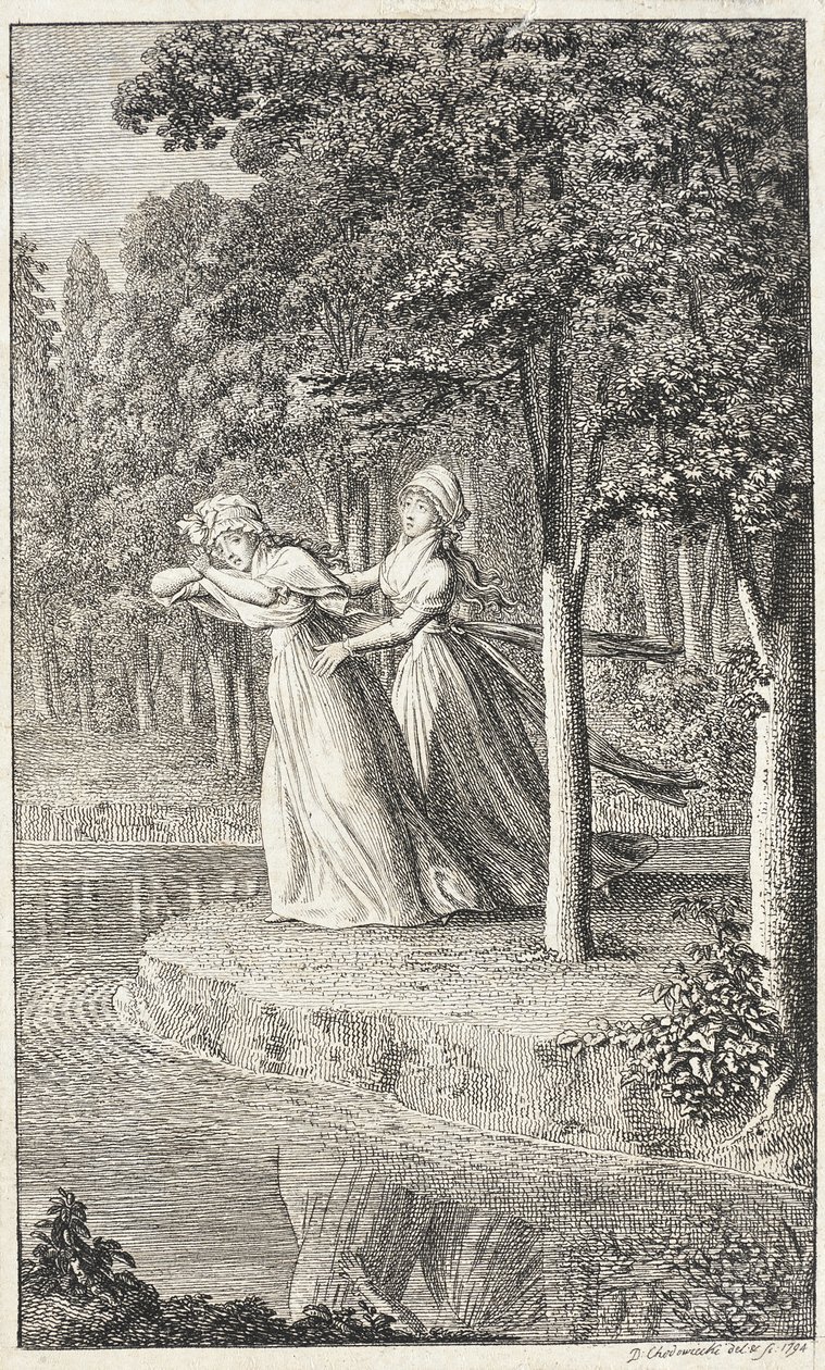 Portada para la «Revista mensual para damas de Leipzig de 1794» de Daniel Nikolaus Chodowiecki