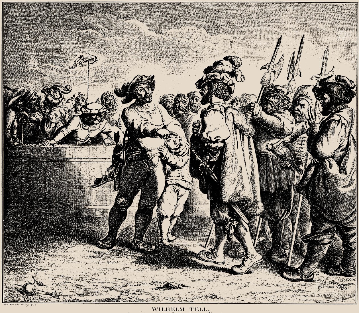 Guillermo Tell, 1781 de Daniel Nikolaus Chodowiecki