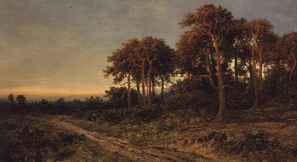 Paisaje con Dos Figuras al Atardecer de Daniel Sherrin