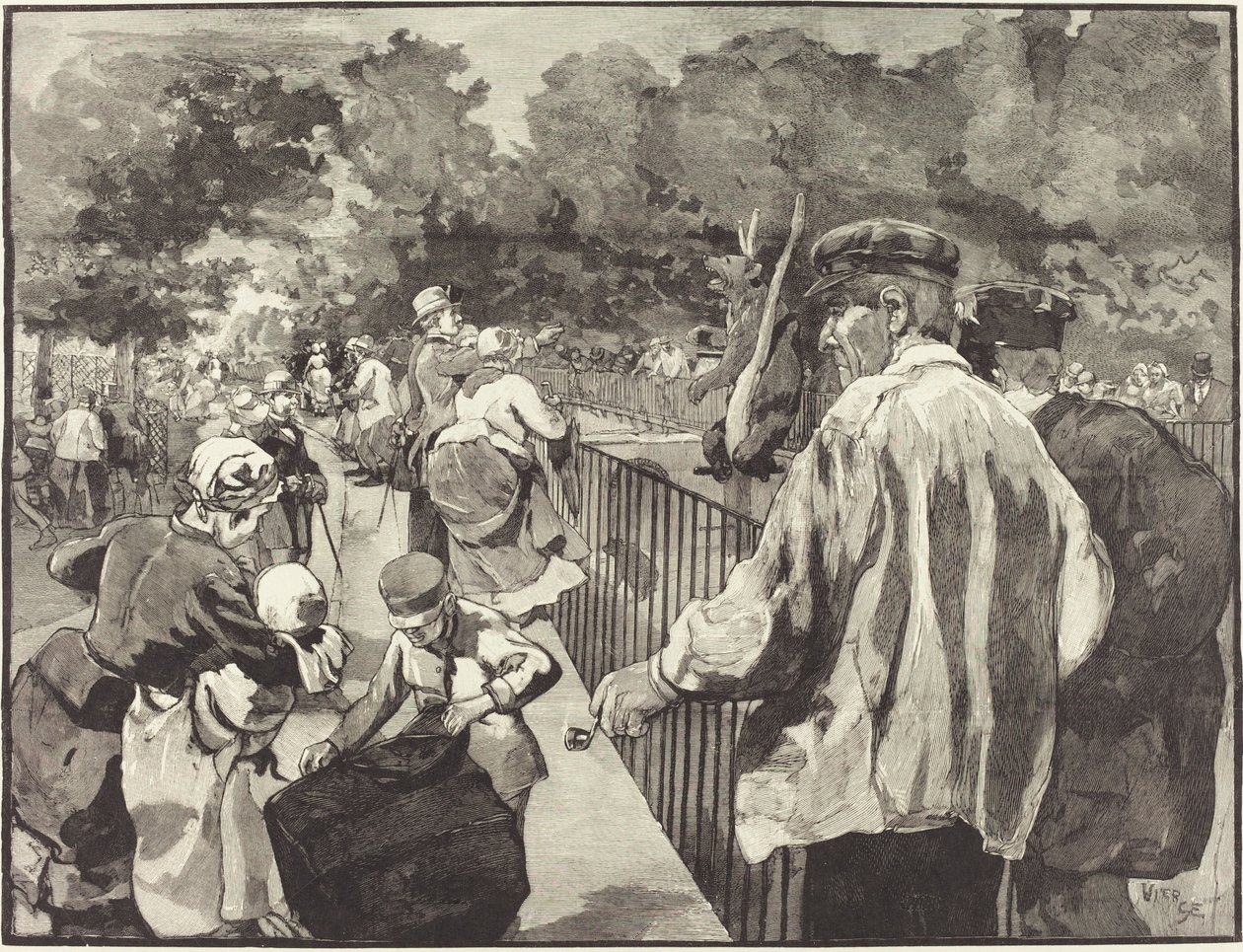 En el Jardín de las Plantas, 1889 de Daniel Urrabieta Vierge