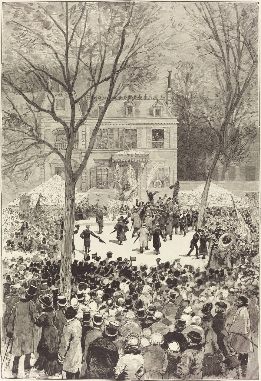 Manifestación Popular del 27 de Febrero para Celebrar el 80 Aniversario de Victor Hugo de Daniel Urrabieta Vierge