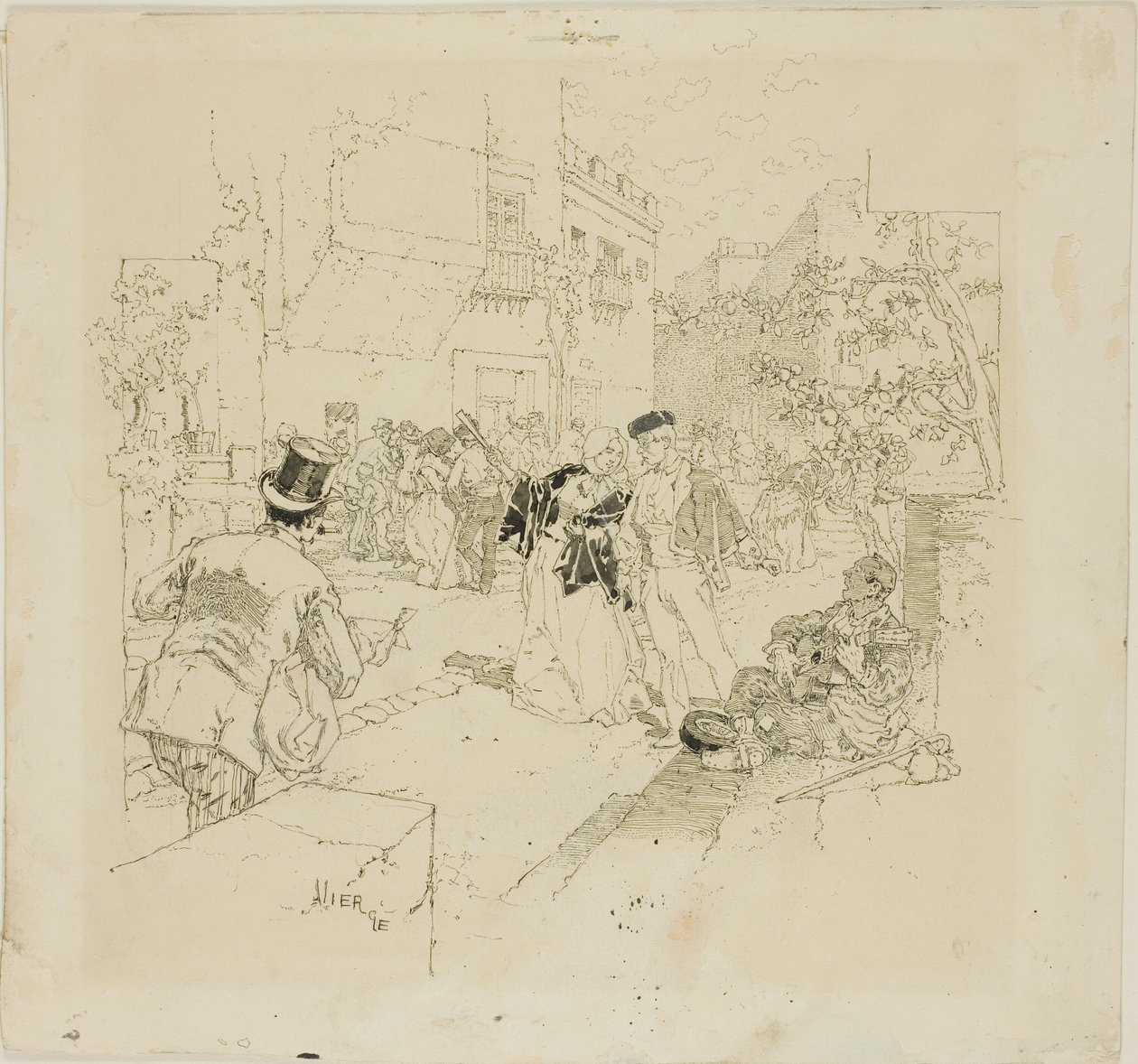 Escena callejera de Daniel Urrabieta Vierge