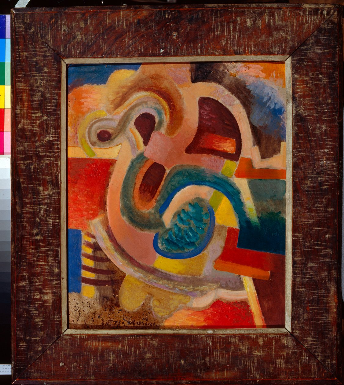 "Composición abstracta No 8" (Composición abstracta No 8) Pintura de Vladimir Davidovich Baranov-Rossine (Baranov Rossine) (1888-1942) 1913 Dim 64x50 cm Colección privada de Daniel Vladimir Baranoff Rossine