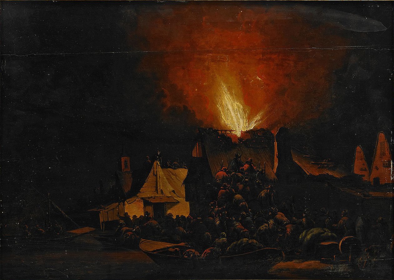 Fuego nocturno, 1660 de Daniel Vosmaer