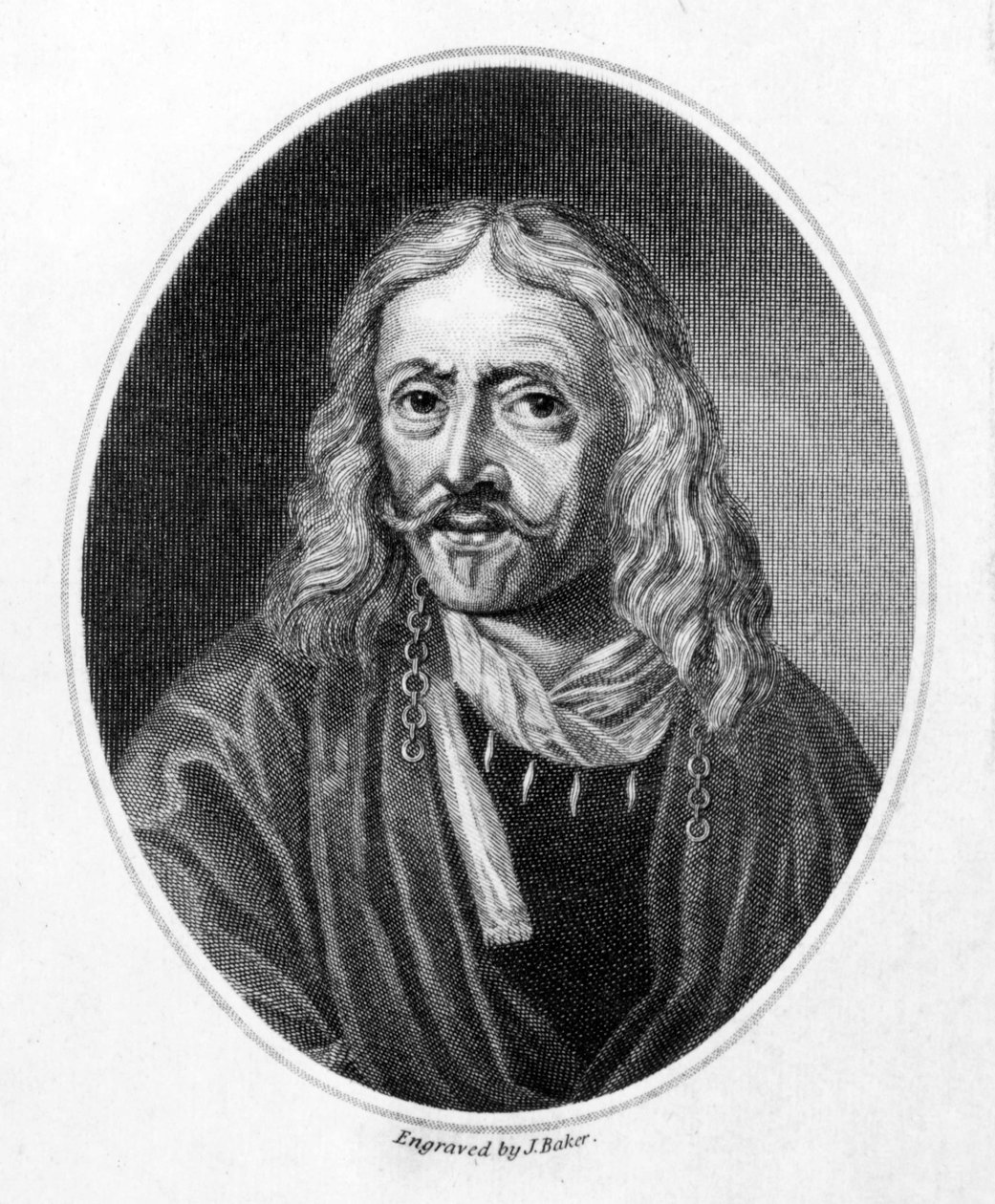 Johannes Hevelius, grabado por J. Baker de Daniel the Younger Schultz
