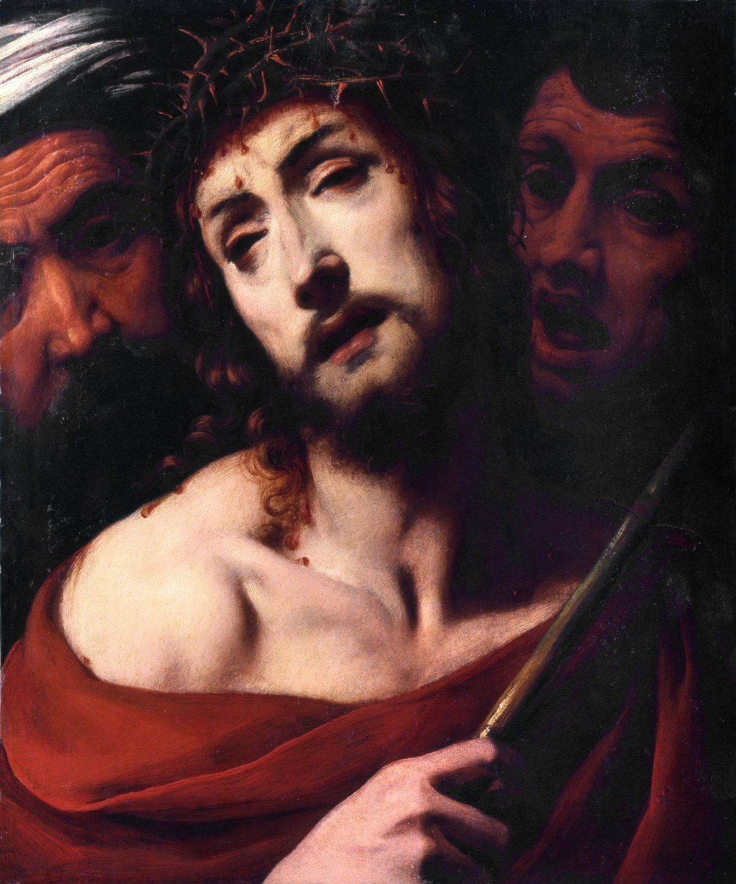 El escarnio de Cristo El rostro de Cristo sufriente tiene espinas. Pintura de Daniele Crespi (1598-1630) Siglo XVII Basílica San Giovanni, Busto Arsizio Italia de Daniele Crespi